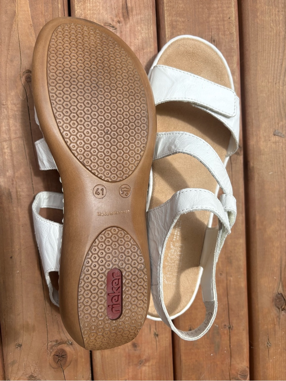 white Rieker sandals - Picture 4 of 4